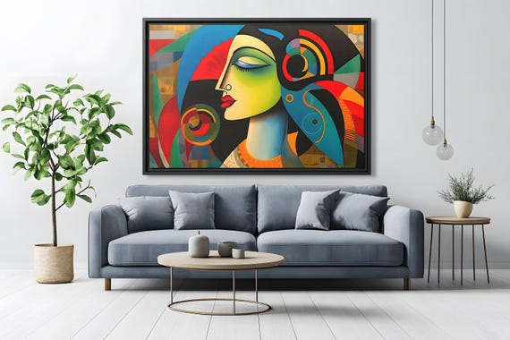 Wall Art Picasso Pint Modern Cubism Painting Picasso Canvas Big Painting Pop Culture Poster Picasso Cubist Wall Art New Homeowner Gift Print