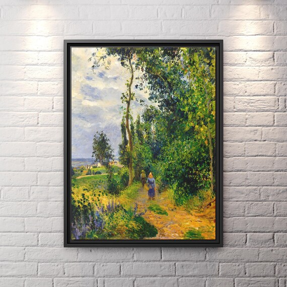 Camille Pissarro Cote des Grouettes Pontoise Camille Pissarro Painting Camille Pissarro Artwork Pissarro Canvas Print Pissarro Landscape
