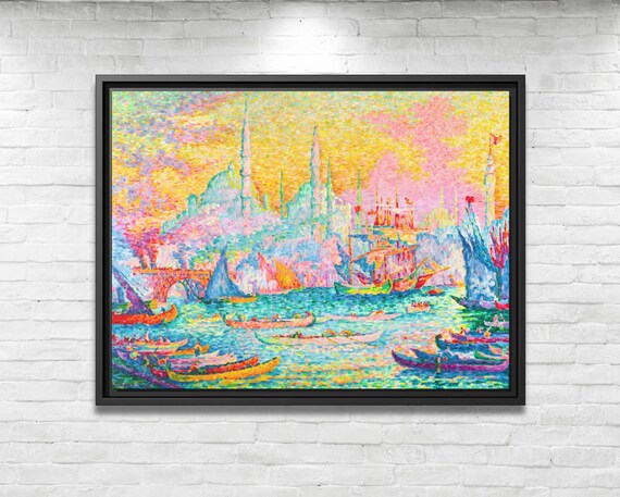 Paul Signac Port of Constantinople Paul Signac Istanbul Paul Signac Hagia Sophia Painting Paul Signac Print Signac Artwork Famous Art Print