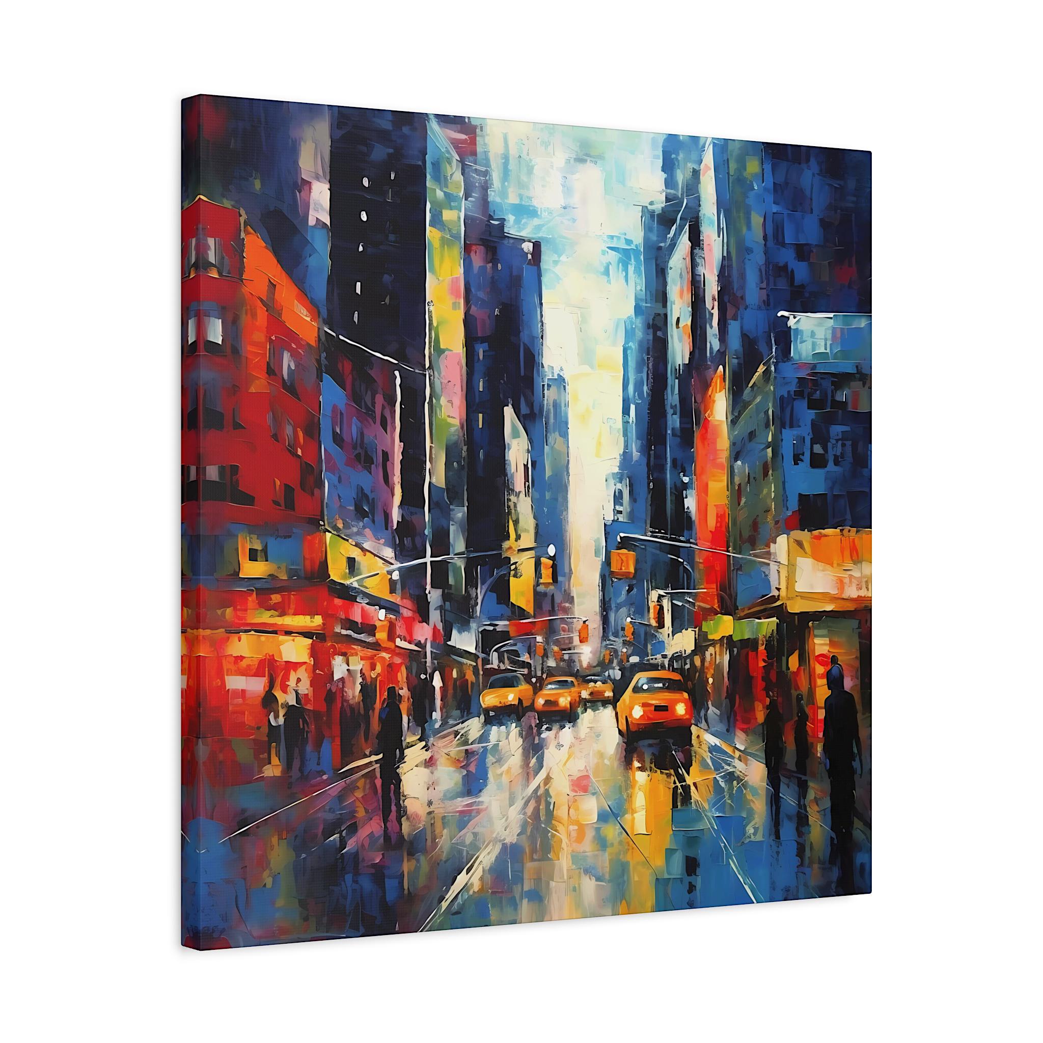 Abstract New York Canvas NYC Painting New York Manhattan Painting