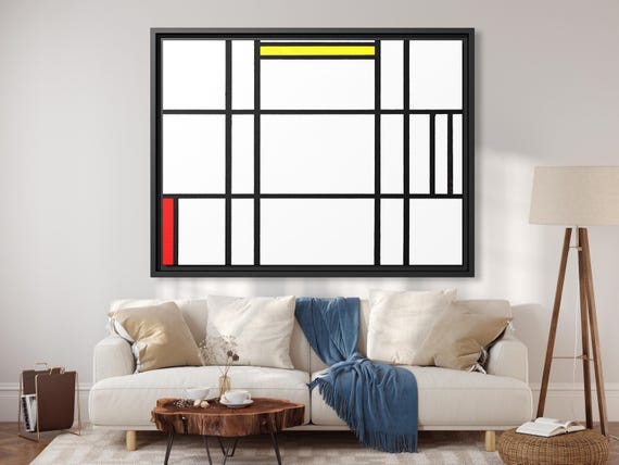Piet Mondrian Wall Art Abstract Painting Mondrian Dutch Painting Famous Abstract Art Mondrian Composition Print De Stijl Abstract Art Work