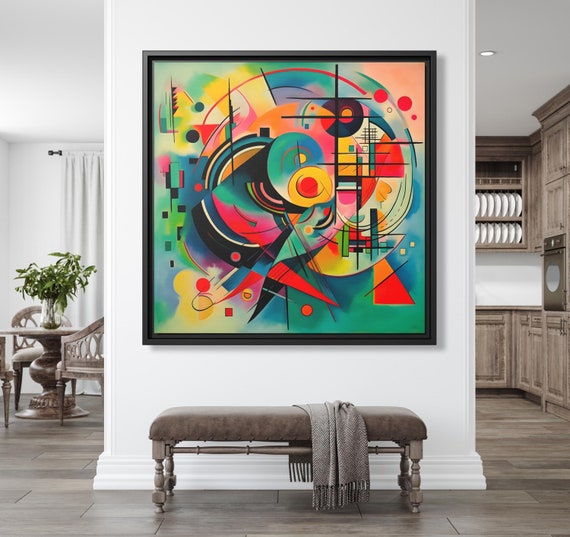 Wassily Kandinsky Wall Art Bauhaus Print Kandinsky Painting Famous Abstract Art Kandinsky Print Large Abstract Painting Kandinsky Artwork