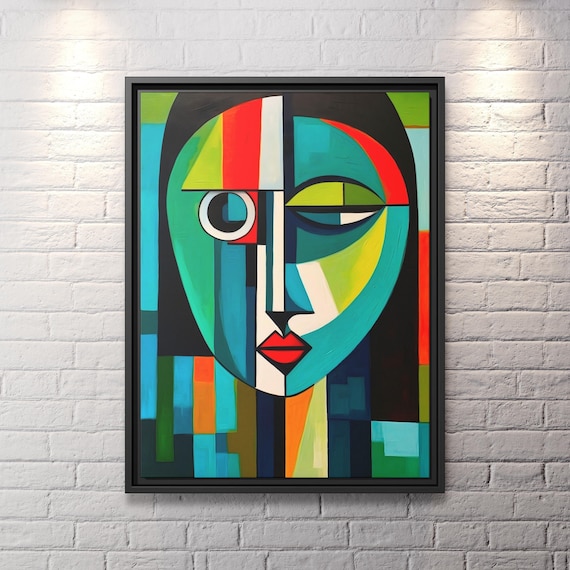 Pablo Picasso Wall Art Cubism Painting Picasso Modern Cubism Cute Apartment Decor Pablo Picasso Drawing Extra Large Artwork Picasso Print