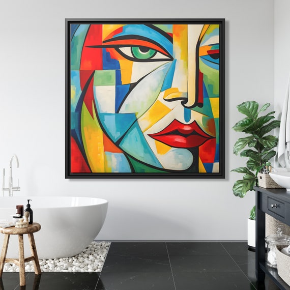 Wall Art Picasso Pint Modern Cubism Painting Picasso Canvas Big Painting Pop Culture Poster Picasso Cubist Wall Art New Homeowner Gift Print