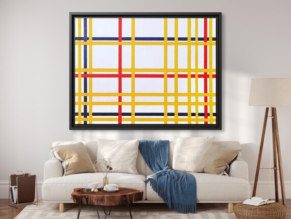 Piet Mondrian New York City Mondrian Dutch Abstract Painting Famous Abstract Art Mondrian Composition Print De Stijl Abstract Art Work Print