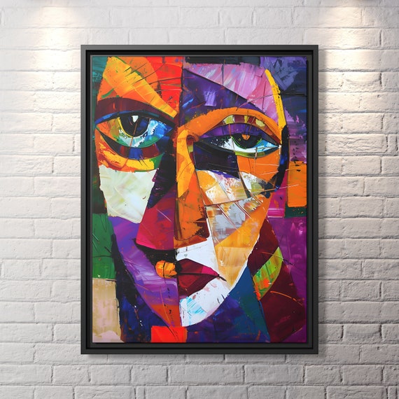 Wall Art Picasso Pint Modern Cubism Painting Picasso Canvas Big Painting Pop Culture Poster Picasso Cubist Wall Art New Homeowner Gift Print