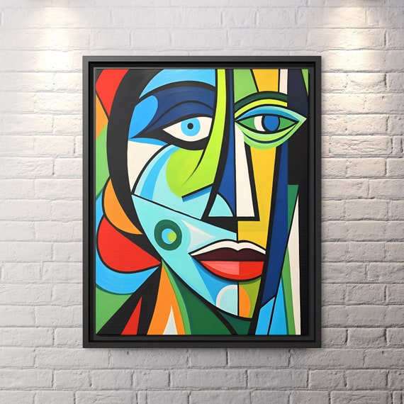 Wall Art Picasso Pint Modern Cubism Painting Picasso Canvas Big Painting Pop Culture Poster Picasso Cubist Wall Art New Homeowner Gift Print