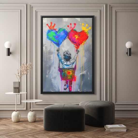 Wall Art Banksy Street Art Banksy Canvas Large Banksy Art Banksy Artwork Graffiti Canvas Art Pop Culture Wall Art New Homeowner Gift Artwork