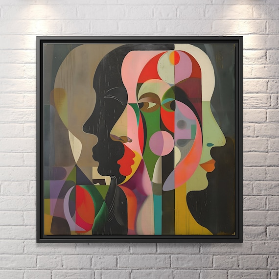 Wall Art Picasso Pint Modern Cubism Painting Picasso Canvas Big Painting Pop Culture Poster Picasso Cubist Wall Art New Homeowner Gift Print