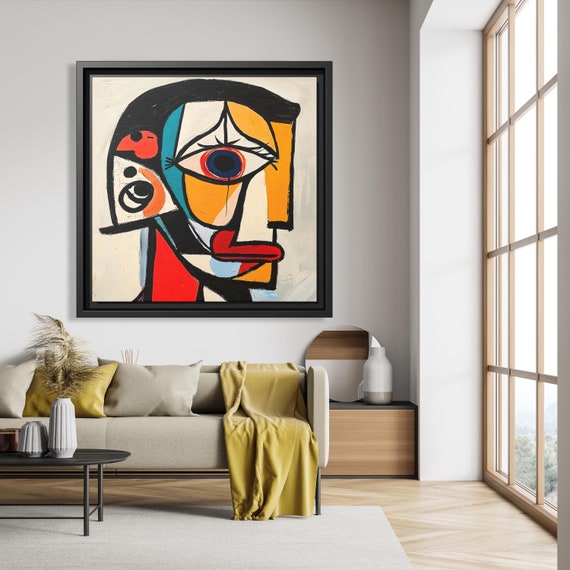 Wall Art Picasso Pint Modern Cubism Painting Picasso Canvas Big Painting Pop Culture Poster Picasso Cubist Wall Art New Homeowner Gift Print