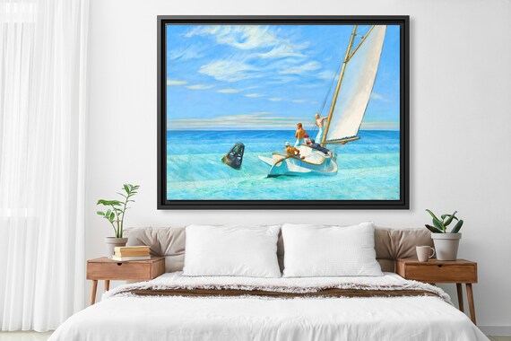 Edward Hopper Ground Swell Framed Canvas Print Edward Hopper Large Art Print Edward Hopper Abstract Large Art Gift Edward Hopper Wall Decor