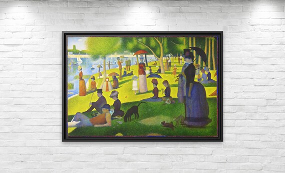 Georges Seurat A Sunday on La Grande Jatte Georges Seurat Painting Impressionism Wall Art Impressionist Print Seurat Famous Painting Seurat