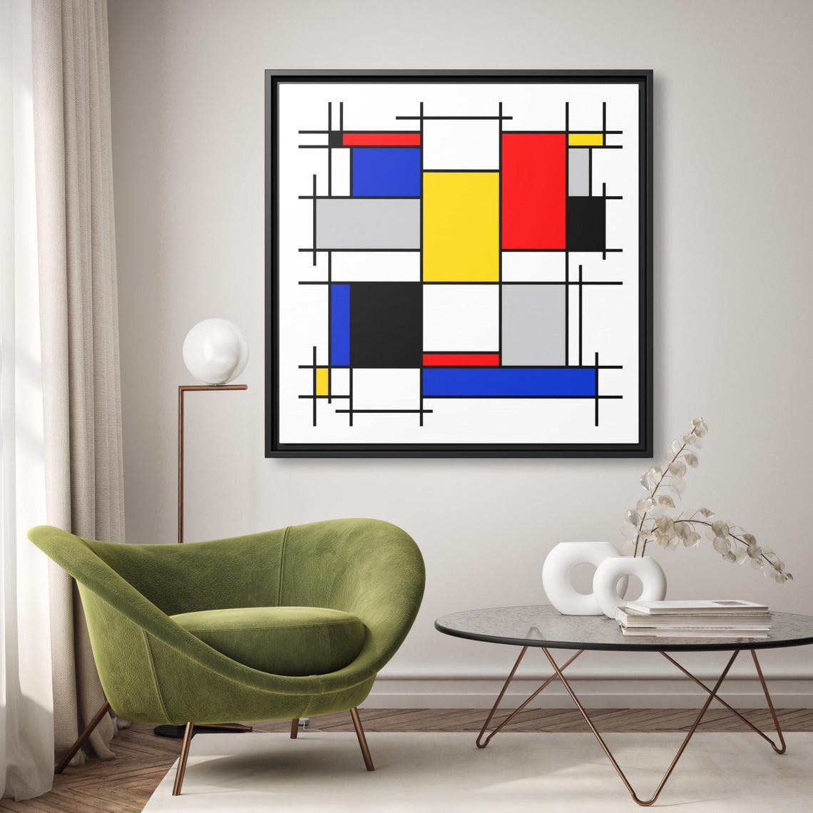 Piet Mondrian Wall Art Large Abstract Painting Mondrian Dutch Painting ...