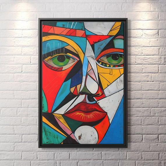 Wall Art Picasso Pint Modern Cubism Painting Picasso Canvas Big Painting Pop Culture Poster Picasso Cubist Wall Art New Homeowner Gift Print