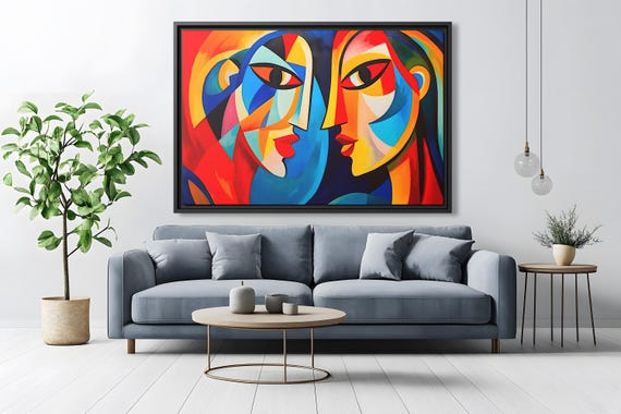 Cubist Painting Pablo Picasso Pint Wall Art Picasso Cubist Artwork Picasso Wall Art Abstract Art Work Picasso Drawing Huge Wall Art Picasso