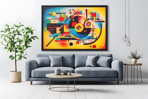 Wall Art Kandinsky Canvas Print Kandinsky Wall Art Abstract Extra Large Painting Kandinsky Print Bauhaus New Homeowner Gift Kandinsky Art
