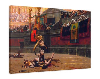 Gladiator Pollice Verso Art Huge Canvas Home Decor Roman Empire Gladiator Art Colosseum Wall Art Ancient Rome Gladiator Wall Decor