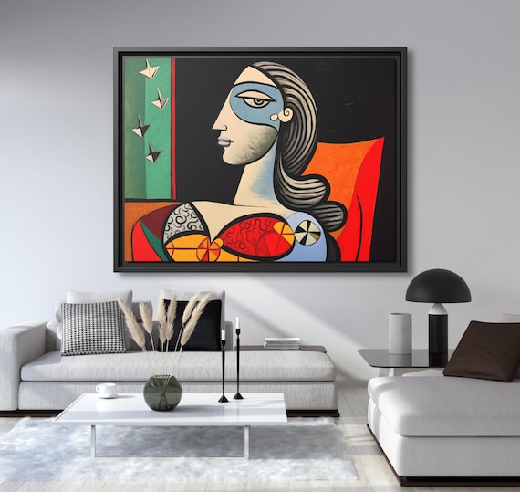 Cubist Painting Pablo Picasso Pint Wall Art Picasso Cubist Artwork Picasso Wall Art Abstract Art Work Picasso Drawing Huge Wall Art Picasso