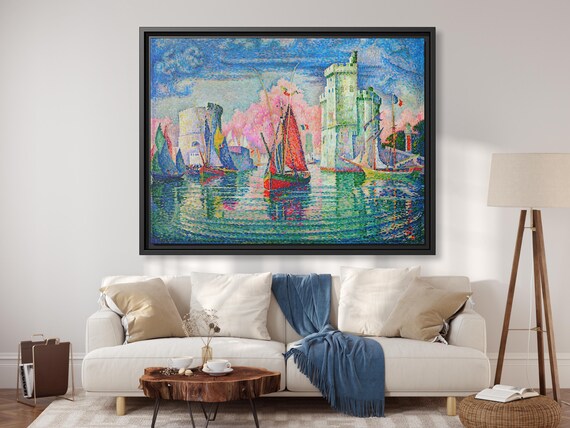 Paul Signac Entrée du port de la Rochelle Paul Signac Harbour Paul Signac Painting Paul Signac Artwork Famous Print Signac Impressionism