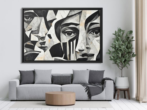 Wall Art Picasso Pint Modern Cubism Painting Picasso Canvas Big Painting Pop Culture Poster Picasso Cubist Wall Art New Homeowner Gift Print