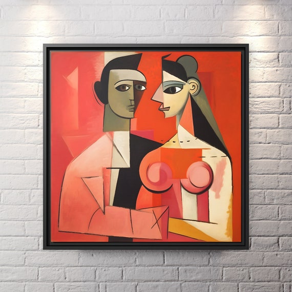 Wall Art Picasso Pint Modern Cubism Painting Picasso Canvas Big Painting Pop Culture Poster Picasso Cubist Wall Art New Homeowner Gift Print