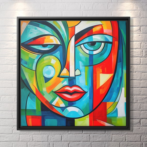Wall Art Picasso Pint Modern Cubism Painting Picasso Canvas Big Painting Pop Culture Poster Picasso Cubist Wall Art New Homeowner Gift Print