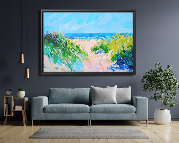 Beach Canvas Beachy Room Decor Italian Summer Beach Wall Art Summertime Decor Endless Summer Print Southern California Ocean Summer Art