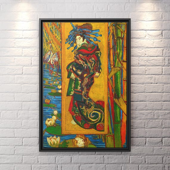 Vincent Van Gogh The Courtesan After Eisen Van Gogh Japonaiserie Wall Art Japanese Famous Painting Van Gogh Japanese Artwork Van Gogh Print