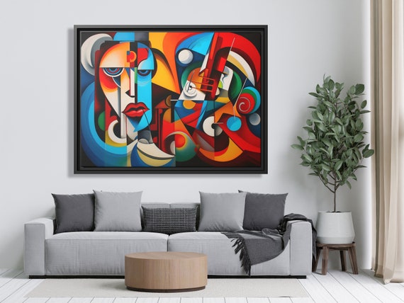 Wall Art Picasso Pint Modern Cubism Painting Picasso Canvas Big Painting Pop Culture Poster Picasso Cubist Wall Art New Homeowner Gift Print
