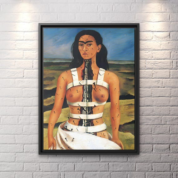 Frida Kahlo Broken Column Frida Kahlo Selfportrait Frida Kahlo Painting Frida Wall Art Frida Kahlo Print Frida Art Painting Frida Artwork