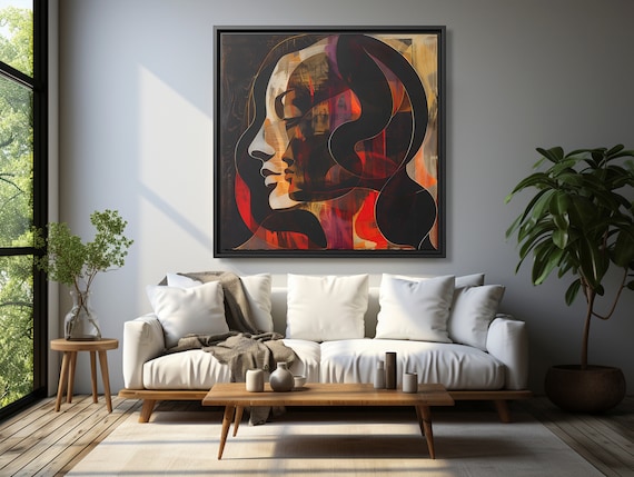 Wall Art Picasso Pint Modern Cubism Painting Picasso Canvas Big Painting Pop Culture Poster Picasso Cubist Wall Art New Homeowner Gift Print