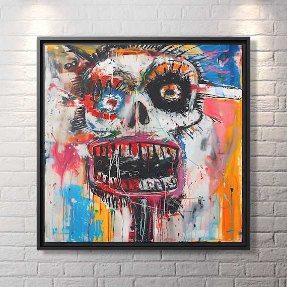 Street Art Canvas Print Abstract Graffiti Art Modern Wall Decor Large Wall Art Urban Art Housewarming Gift Abstract Painting Canvas Print
