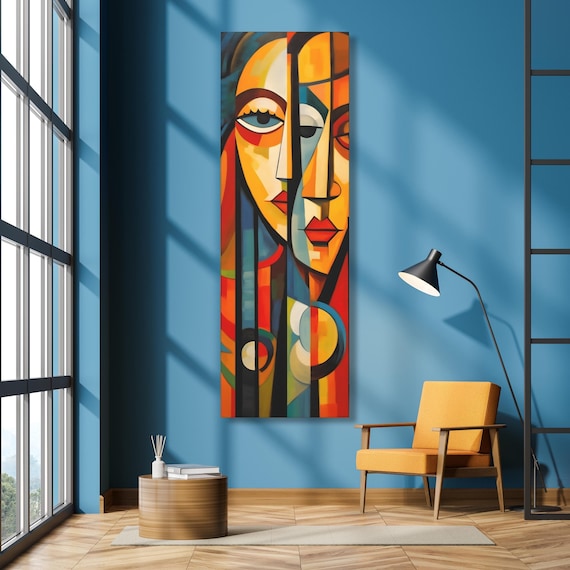 Wall Art Picasso Pint Modern Cubism Painting Picasso Canvas Big Painting Pop Culture Poster Picasso Cubist Wall Art New Homeowner Gift Print