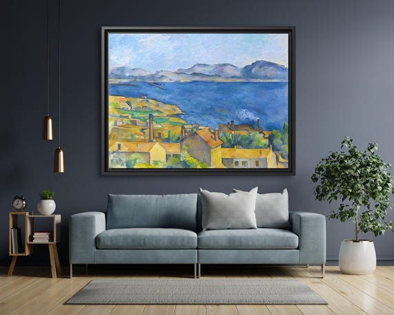 Paul Cézanne The Bay of Marseille Paul Cezanne Painting Famous Art Print Paul Cezanne Landscape Seascape Painting Print Cezanne Artwork