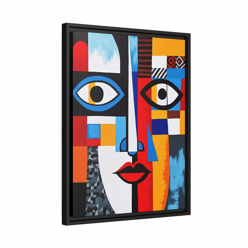 Abstract Unique Canvas Print Colorful Face Wall Art Trendy Modern Canvas Art Home/office Decor