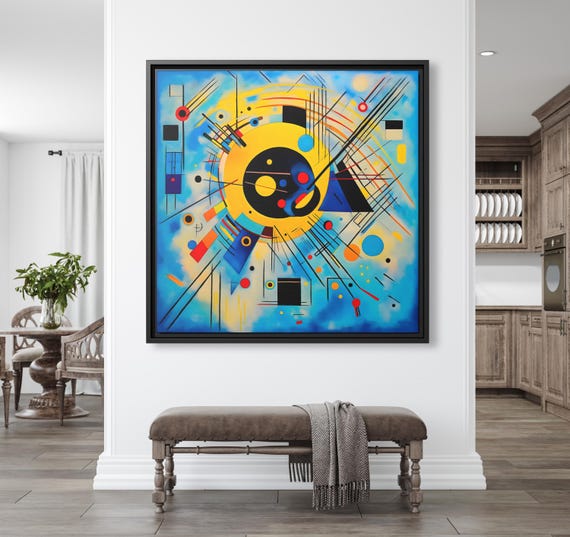 Wassily Kandinsky Wall Art Bauhaus Print Kandinsky Painting Famous Abstract Art Kandinsky Print Large Abstract Painting Kandinsky Artwork