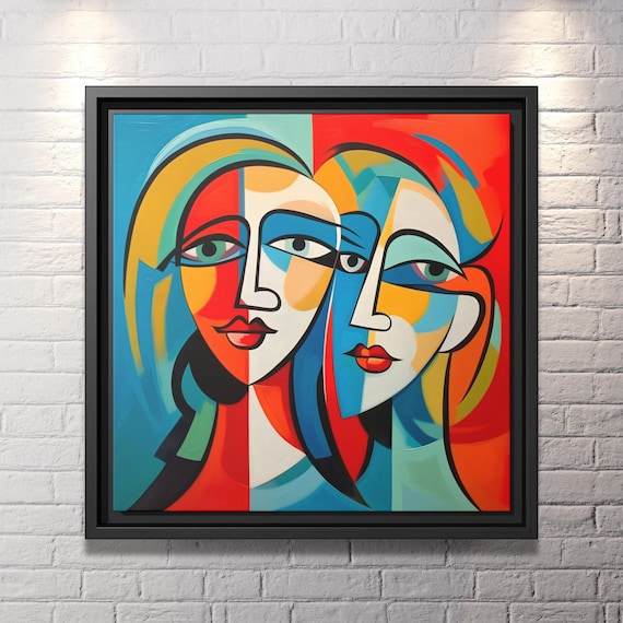 Wall Art Picasso Pint Modern Cubism Painting Picasso Canvas Big Painting Pop Culture Poster Picasso Cubist Wall Art New Homeowner Gift Print