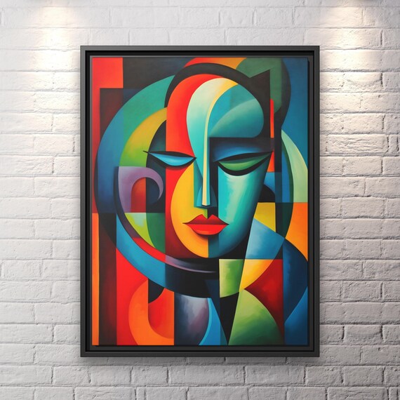 Wall Art Picasso Pint Modern Cubism Painting Picasso Canvas Big Painting Pop Culture Poster Picasso Cubist Wall Art New Homeowner Gift Print