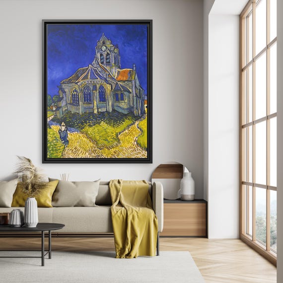 Vincent Van Gogh The Church at Auvers Van Gogh Church Wall Art Impressionism Van Gogh Canvas Print Van Gogh Famous Painting Dutch Art Print