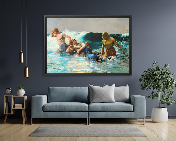 Winslow Homer Undertow 1886 Winslow Homer Artwork Sea Painting Ocean Wall Art Sea Winslow Homer Painting Sea Canvas Print Ocean Scenic Print