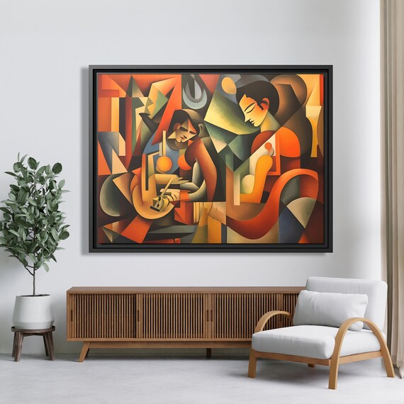 Wall Art Picasso Pint Modern Cubism Painting Picasso Canvas Big Painting Pop Culture Poster Picasso Cubist Wall Art New Homeowner Gift Print