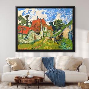 Rue Vincent Van Gogh à Auvers sur Oise Art mural Van Gogh Impressionnisme Impression sur toile Van Gogh Art Van Gogh Célèbre peinture de paysage