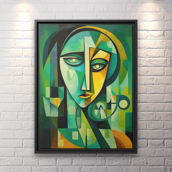 Wall Art Picasso Pint Modern Cubism Painting Picasso Canvas Big Painting Pop Culture Poster Picasso Cubist Wall Art New Homeowner Gift Print