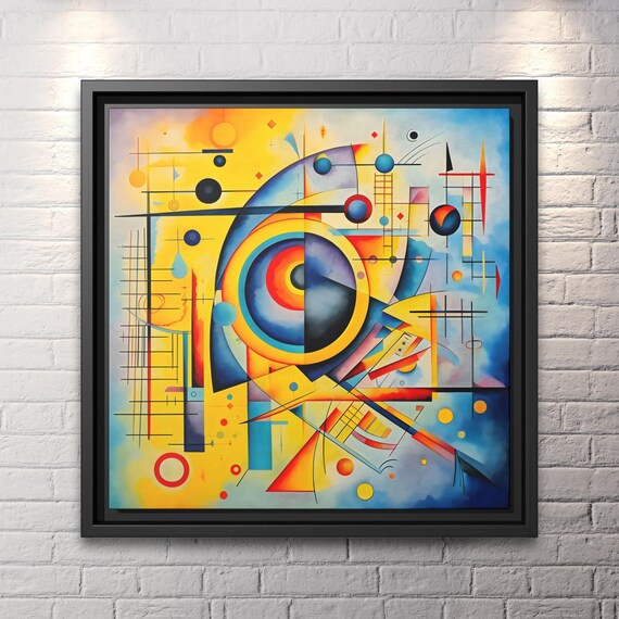 Wall Art Kandinsky Canvas Print Kandinsky Wall Art Abstract Extra Large Painting Kandinsky Print Bauhaus Housewarming Gift Kandinsky Art
