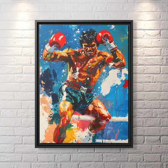 Rocky Balboa Art Boxing Wall Art Boxer Decor Rocky Print Sylvester Stallone Rocky Balboa Boxing Wall Decor Rocky Movie Boxing Painting Movie