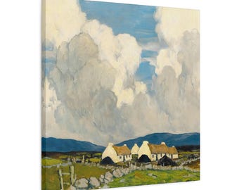 Paul Henry The Stone Walls of Galway Paul Henry Wall Art Mountains Irish Landscape Connemara Wall Art Irish Painting Ireland Countryside Art