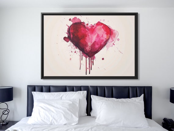 Wall Art Banksy Street Art Graffiti Heart Art Romantic Painting Colorful Hearts Graffiti Painting Banksy Artwork Heart Painting Large Banksy