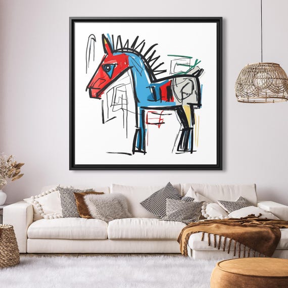 Abstract Horse Art Majestic Horse Colorul Abstract Horse Art Horse Canvas Print Abstract Horse Print Horse Artwork Modern Horse Art Print