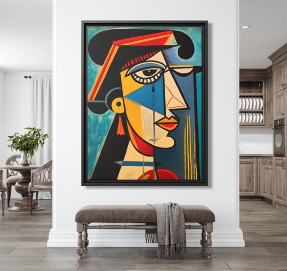 Pablo Picasso Modern Cubism Picasso Print Wall Art Picasso Painting Cubist Artwork Picasso Wall Art Cute Apartment Decor Picasso Poster Art