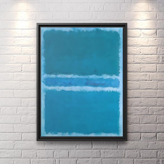 Mark Rothko Blue Wall Art Vibrant Abstract Canvas Painting Rothko Print Gift Bold Expressionist Wall Art for Modern Decor Mark Rothko Art